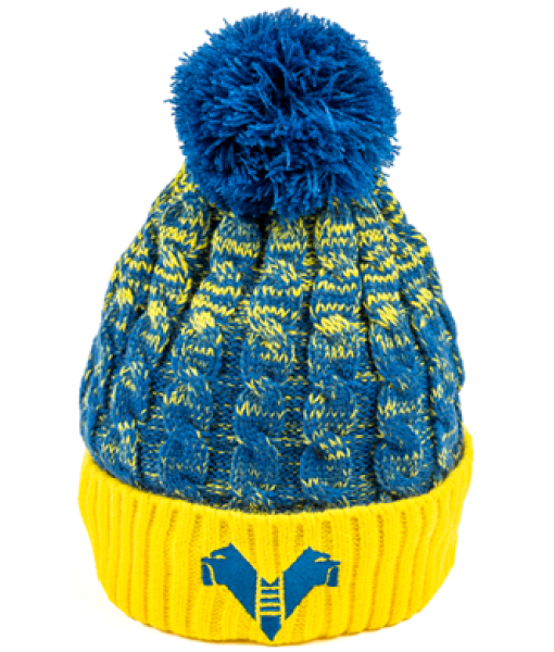 BERRETTO VERONA UFFICIALE PON PON GIALLO| CAPPELLO INVERNALE HELLA VERONA RICAMATO