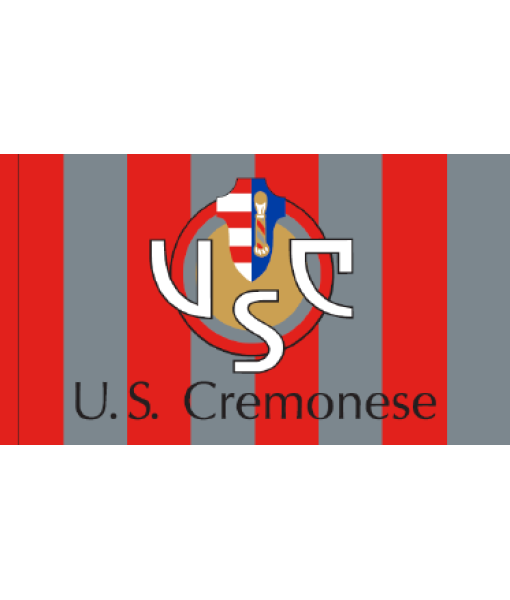 Bandiera Cremonese Ufficiale Grande cm 100 × 140 Grigiorossa Bandiera Cremonese Ufficiale Grande cm 100 × 140 Grigiorossa