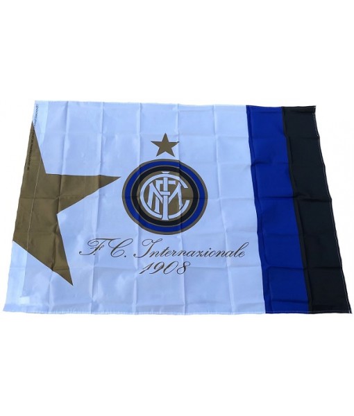 BANDIERA INTER UFFICIALE cm. 100 x 135 BIANCA