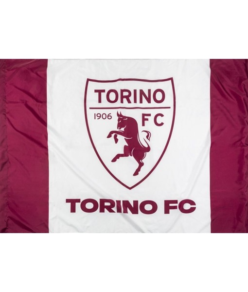 BANDIERA TORINO UFFICIALE GRANDE cm. 100 x 140 BIANCO GRANATA