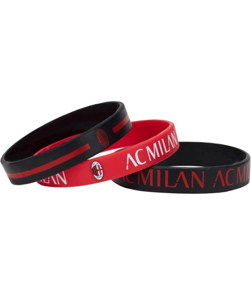 SET 3 BRACCIALETTI AC MILAN UFFICIALI in SILICONE