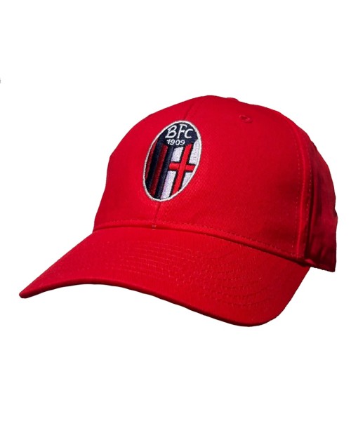 CAPPELLO BOLOGNA UFFICIALE in COTONE ROSSO RICAMATO
