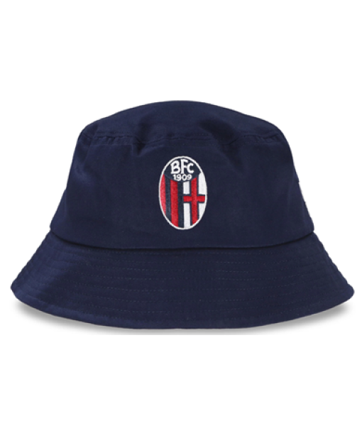 CAPPELLO PESCATORE BOLOGNA UFFICIALE in COTONE BLU RICAMATO 