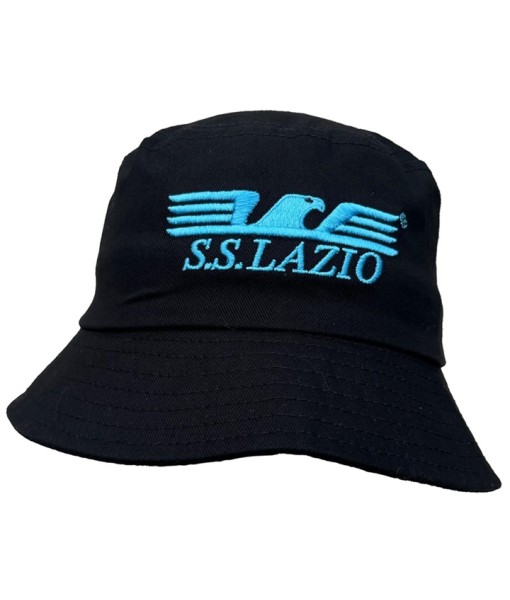 CAPPELLO PESCATORE LAZIO UFFICIALE in COTONE NERO RICAMATO 