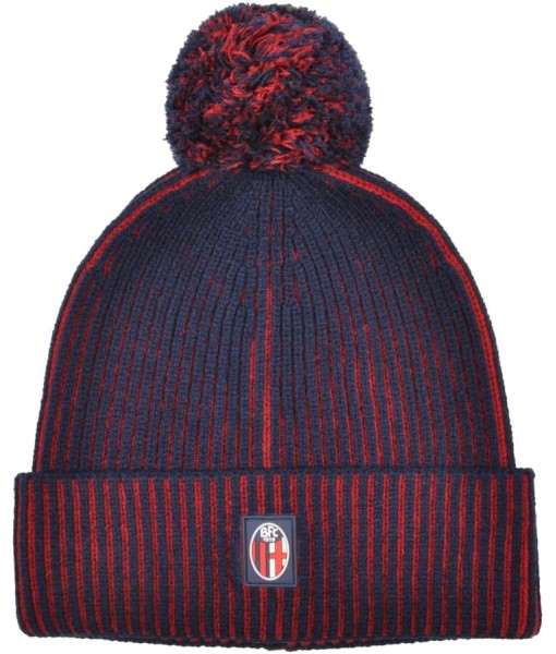 BERRETTO BOLOGNA UFFICIALE PON PON ROSSOBLU | CAPPELLO INVERNALE BOLOGNA ORIGINALE CASTELLANO