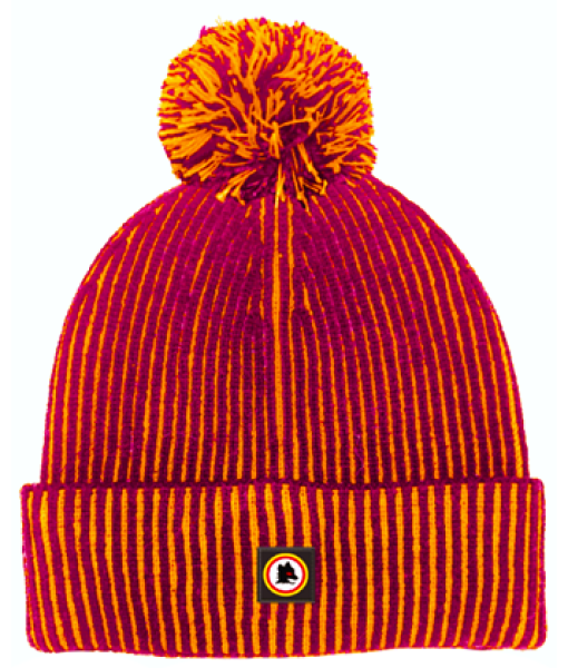 BERRETTO ROMA UFFICIALE PON PON GIALLOROSSO | CAPPELLO INVERNALE ROMA ORIGINALE CASTELLANO
