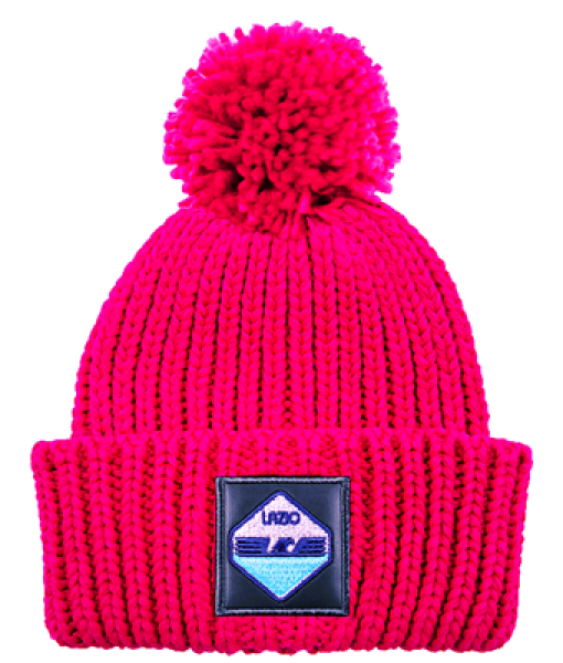 BERRETTO LAZIO UFFICIALE PON PON DONNA FUCSIA | CAPPELLO INVERNALE LAZIO ORIGINALE CASTELLANO FUXIA