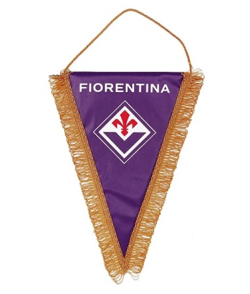 GAGLIARDETTO FIORENTINA UFFICIALE GRANDE cm. 25 x 35 TRIANGOLARE VIOLA