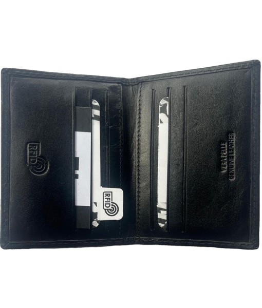 Portacarte Juventus Ufficiale Vera Pelle Enzo Castellano Nero RFID - JU648 Portacarte Juventus Ufficiale Vera Pelle Enzo Castellano Nero RFID - JU648