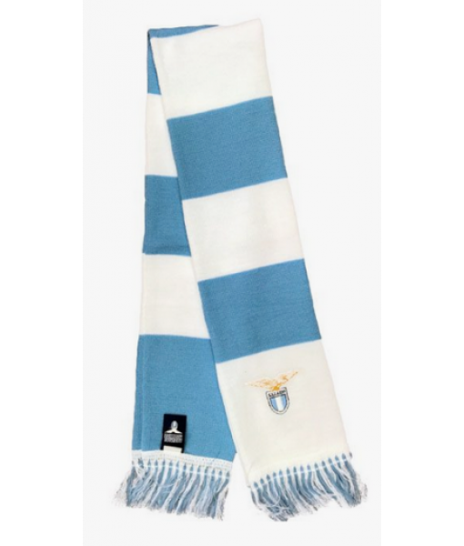 SCIARPA LAZIO UFFICIALE TUBOLARE DOPPIA RICAMATA BIANCOCELESTE FASCE SCIARPA LAZIO UFFICIALE TUBOLARE DOPPIA RICAMATA BIANCOCELESTE FASCE
